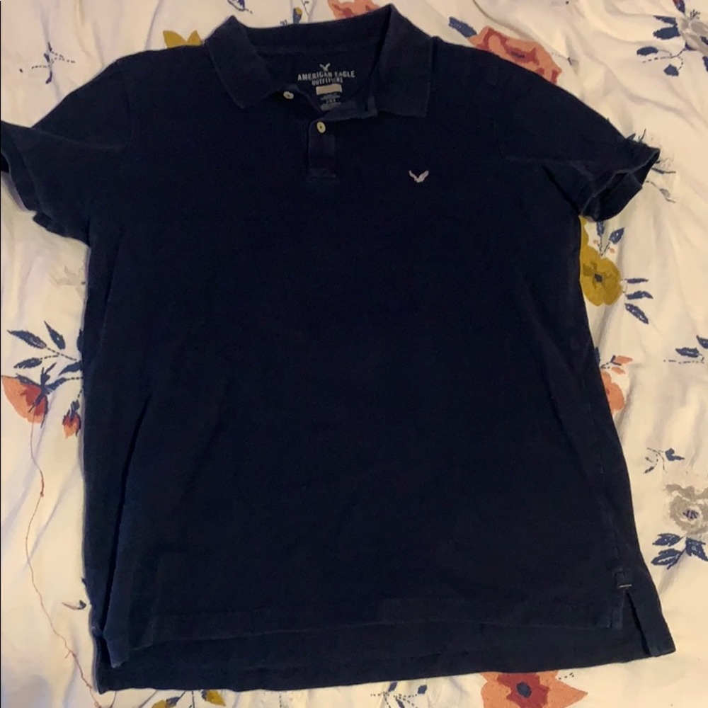 Navy Blue American Eagle Polo Shirt Mens
